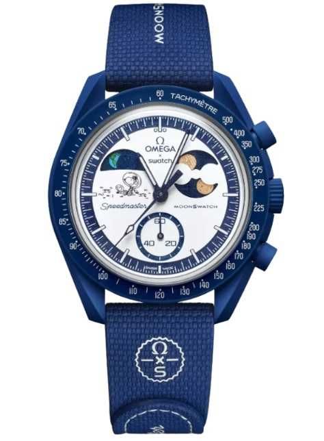 Ceas SWATCH X OMEGA Mission to Earthphase Moonshine Gold Blue-Snoopy 2026 !!