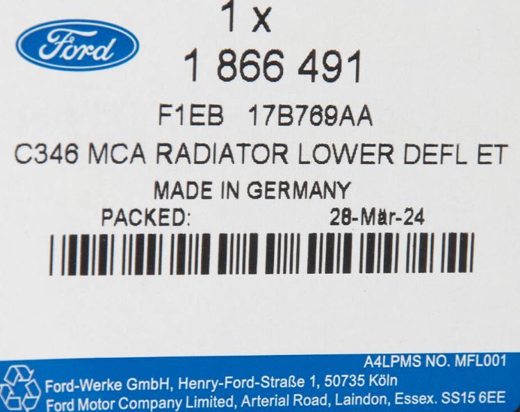 Scut sub bara fata Ford Focus 2016 C15DSOX 1866491