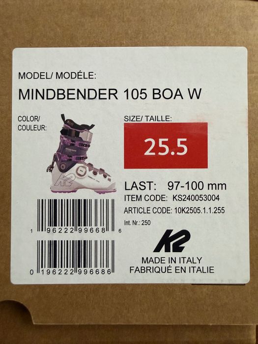 Ски обувки за пантене K2 MINDBENDER 105 BOA W 25.5