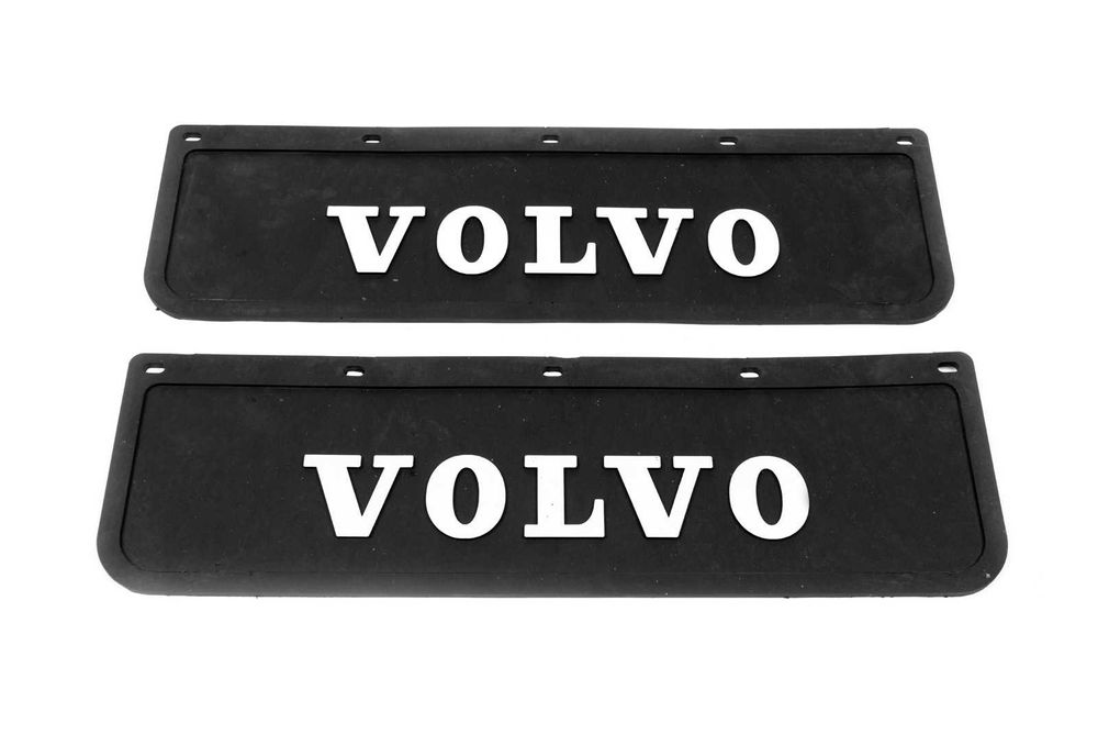 Релефни Черни Гумени Калобрани за Volvo / Волво 60x18 см к-т