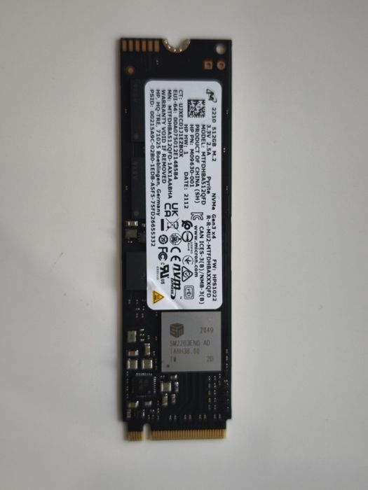 Продам NVME SSD M2 Micron 512 Гб