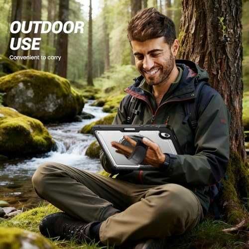 Нов Прозрачен калъф Galaxy Tab 10.9/11 360° стойка, държач за писалка