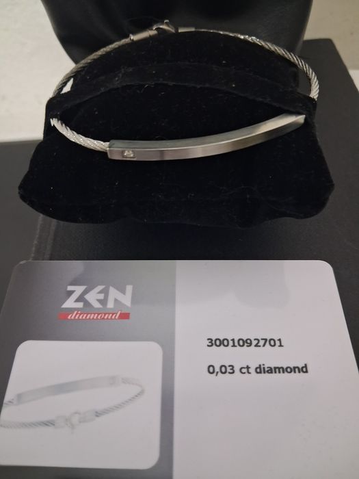 Brătară Zen Diamond, cu Diamant Natural 0,03 ct-Noua  Certificata