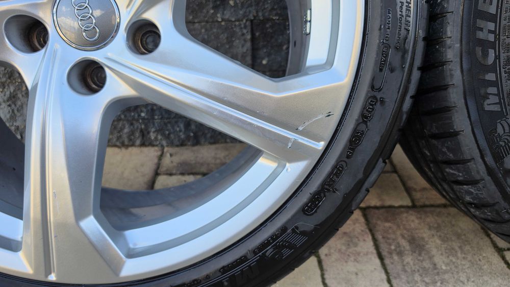 Set 4 jante originale Audi A6 C8 R19 + anvelope Michelin Pilot Sport 4