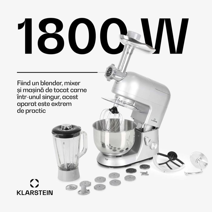 Robot de Bucătărie cu Mașină de Tocat Carne Klarstein