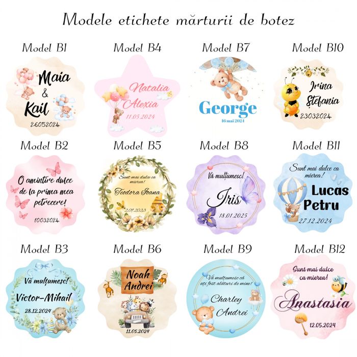 Marturii miere pentru nunta sau botez. Preturi de la 6 lei