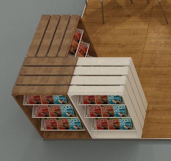 Стелажи, витрини, рекламни модули