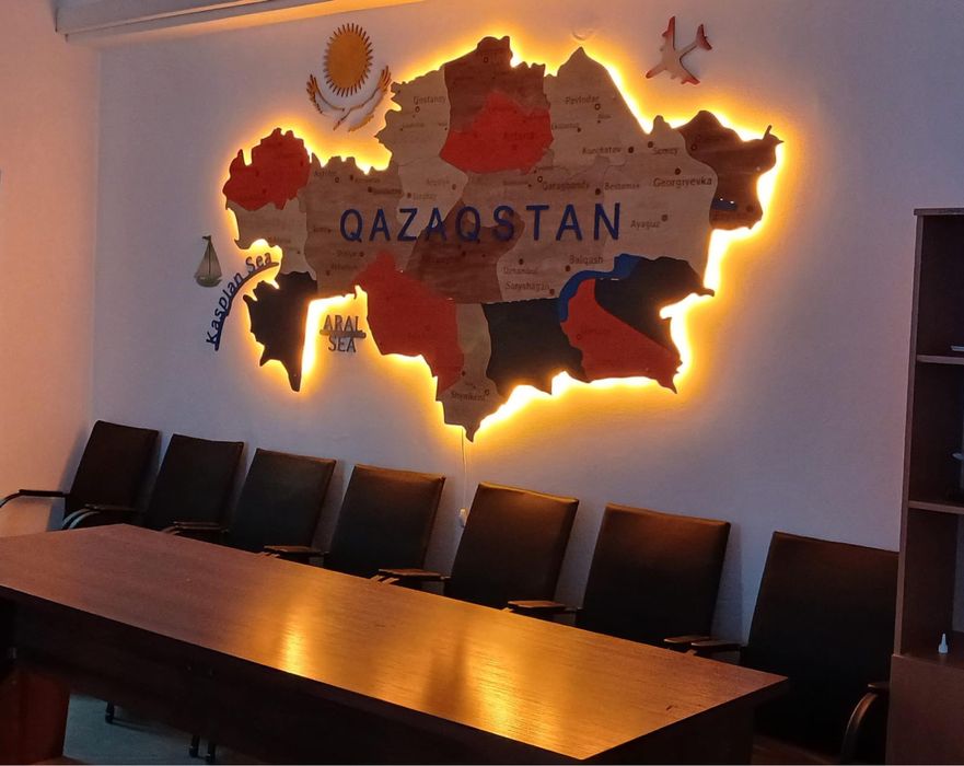 Декор карта Казахстана