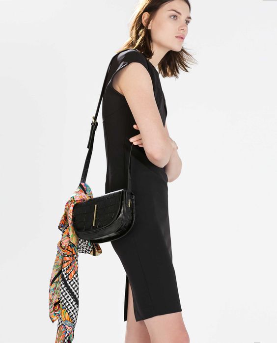 Rochie midi eleganta mulata neagra Zara XS