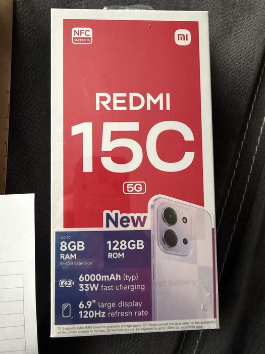 Xiaomi Redmi 15C, 4GB RAM, 128GB, Midnight Black