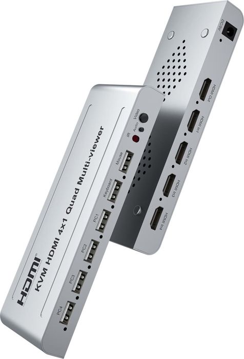 HDMI Свитчер переключатель 4x1 Quad Multi-viewer 1080p 60Mhz