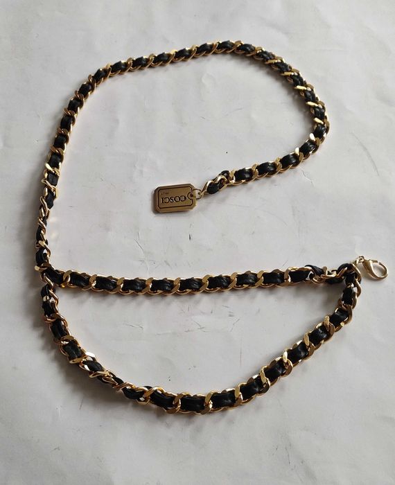 COSCI Италия дамски колан от естествена кожа и златна верига