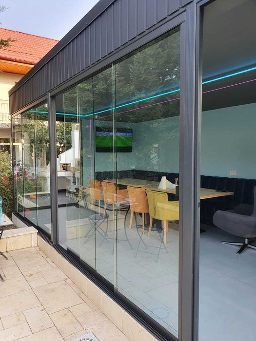Pergola terasa/ inchideri sticla securizata / ghilotina / armonica