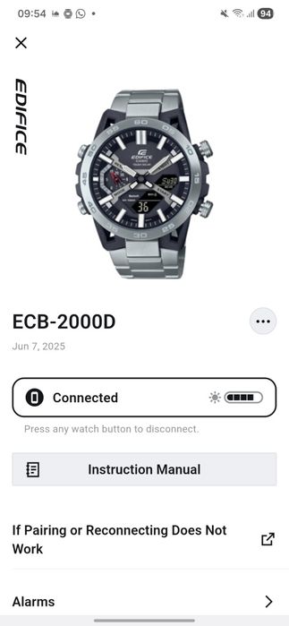 Casio Edifice ECB-2000D Sospensione