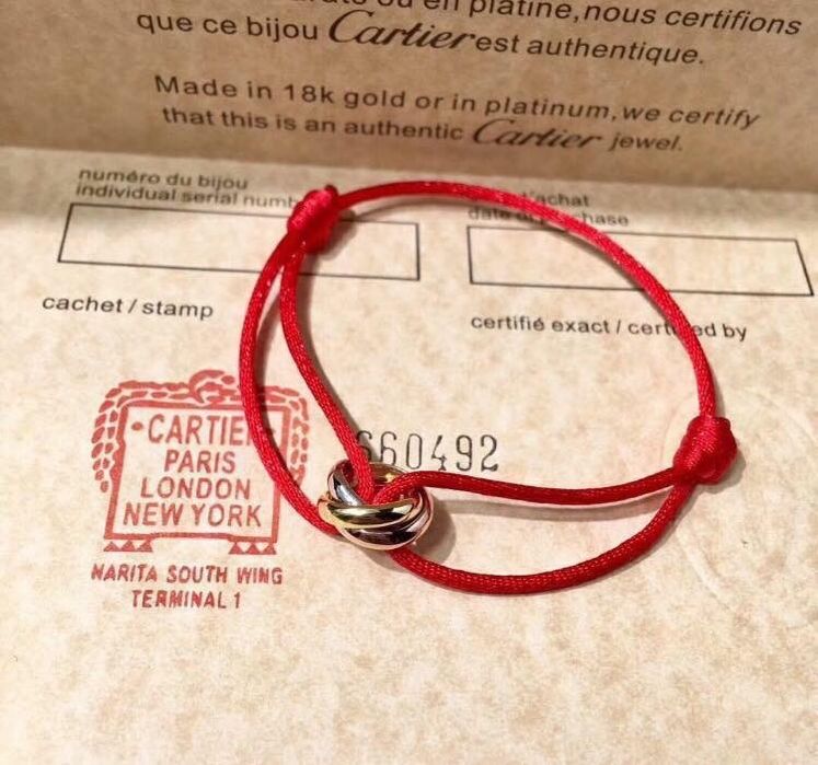 Позлатена  гривна Trinity de Cartier   750/18К