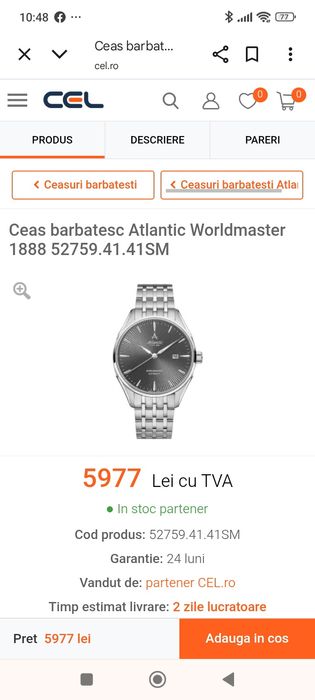 Ceas Atlantic Worlmaster Automatic