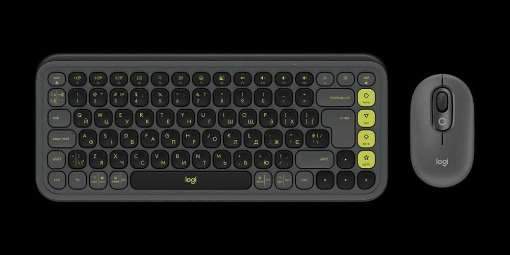 Logitech Безжични Клавиатура + мишка комплект. Logitech POP Icon Combo. Чисто нови.