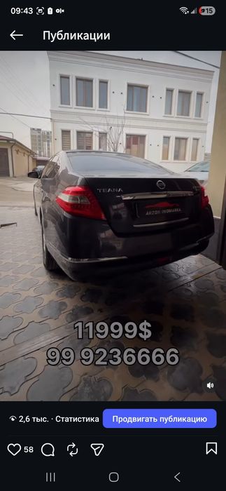 Nissan teana ideal xollatta