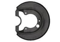 Protectie stropire disc frana Audi A3 (8L); Seat Leon (1M1), Toledo (1M2); Skoda Octavia (1U); VW Beetle, Bora (1J), Golf 4 (1J), fata, Stanga, metal, diam. ext. 295mm