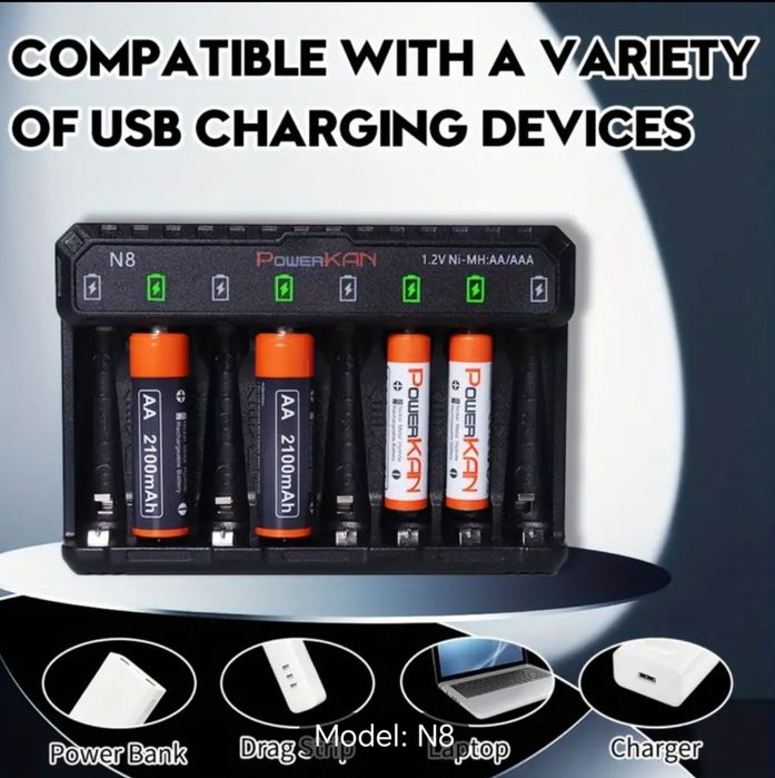 Încărcător baterii AAA și AA