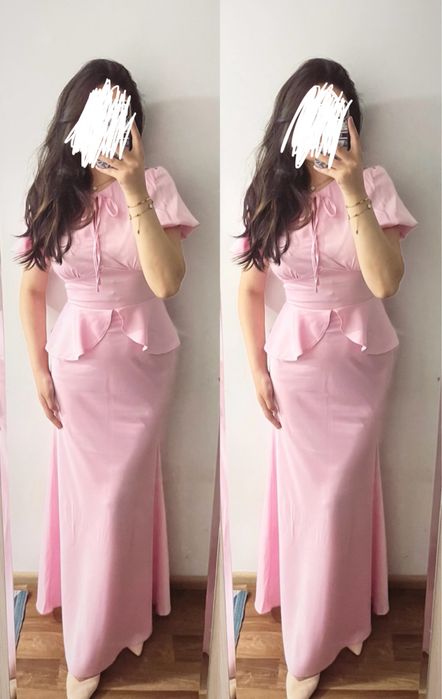 Розовое платье, дневное / вечернее