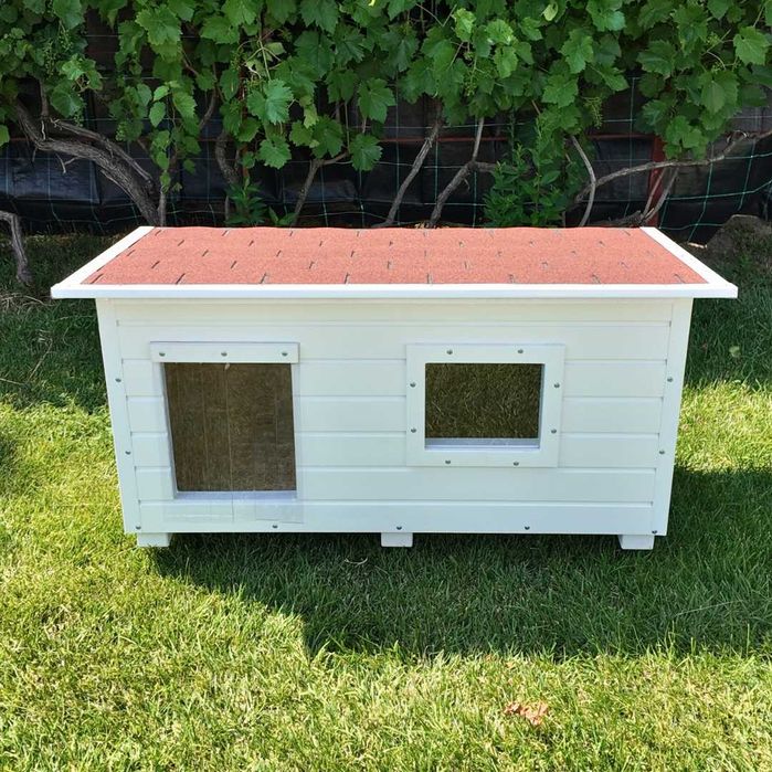 Cusca Caine Izolata Cu Fereastra Si Folie PVC Finisaj Alb Garantie