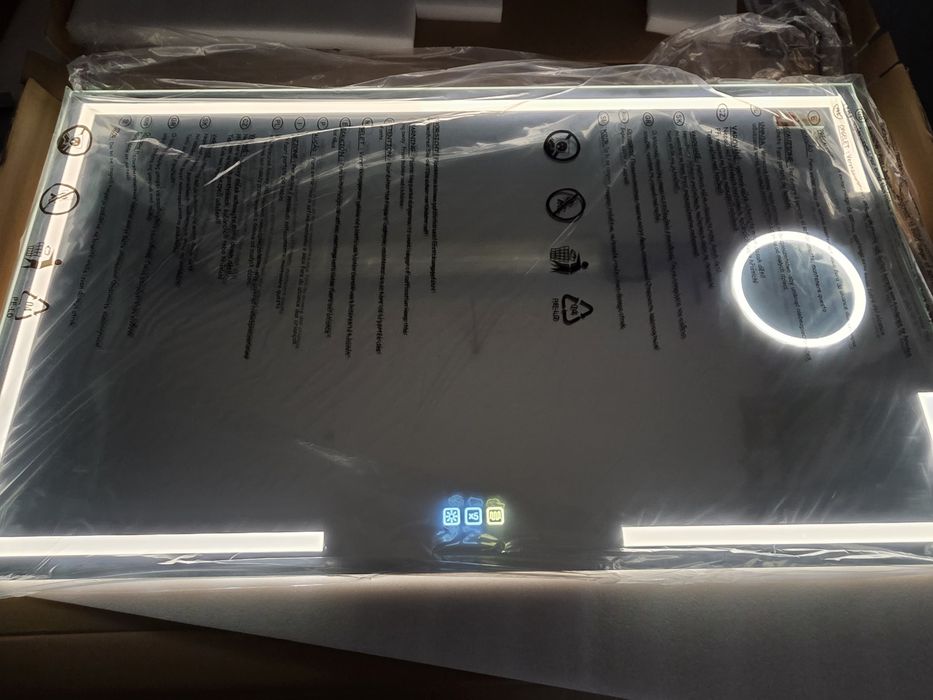 120x70см LED Огледало за баня, 5x увеличение, тъч контрол, нагревател против изпотяване