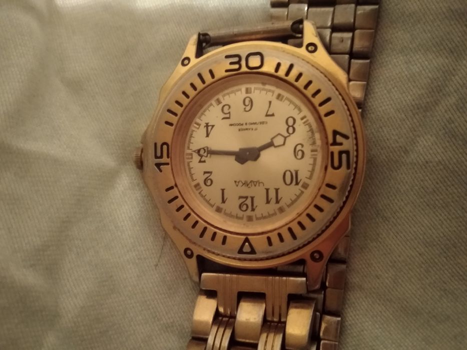 Часы СССР чайка позолоченный механический хорошем состоянии наушники н