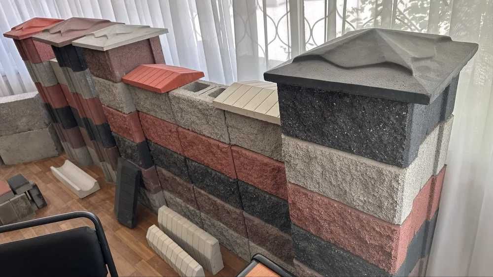 Сплитерный гладкий блок, рваный блок.