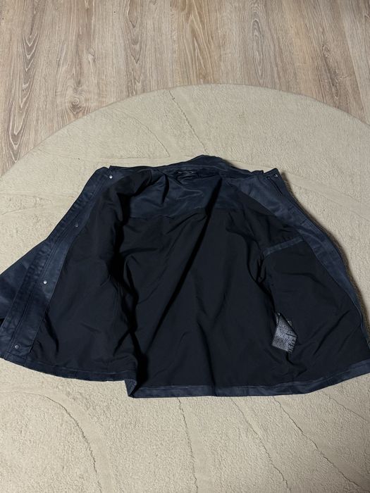 Zara washed-effect waxed jacket in dark blue. Ново, размер S