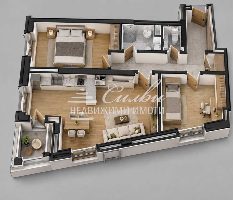 Продава се Тристаен апартамент в Търговище, Център - 100 кв.м за 1200 €/кв.м - Снимка #1