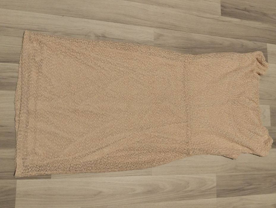 Rochie bej tricotată, mărimea 46