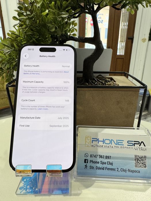 iPhone 16 128GB 148 CICLURI Din magazin,cu garantie!