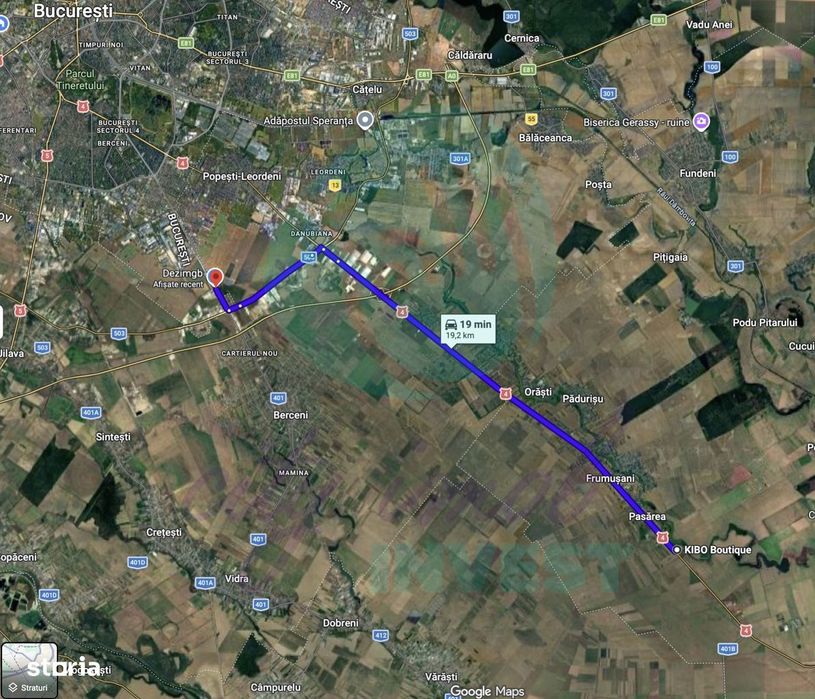 Teren intravilan 1.000 mp | Lângă Balta Pasărea | 20 de min de Bucureș