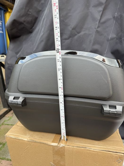 Portbagaj TOP CASE moto scuter ATV negru gri