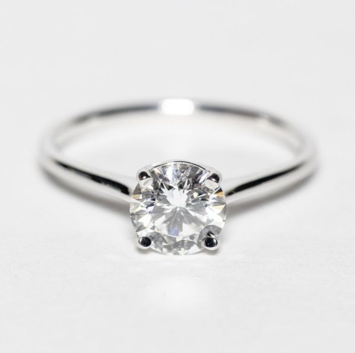 Vand inel logodna aur alb 18k si cu diamant de 1.00ct