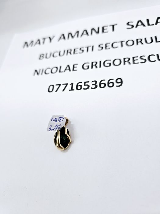 Vand pandantiv din aur 14 k 3.27 g cod 754