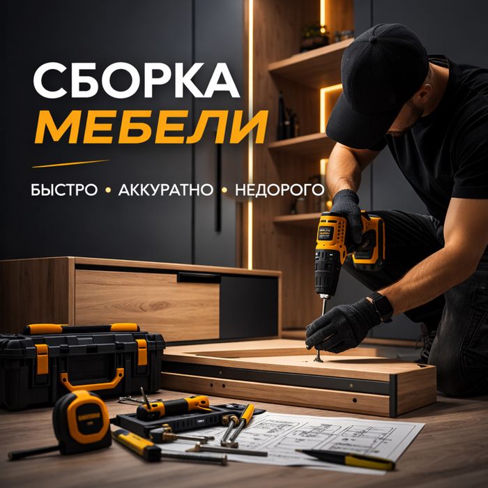 Сборка разборка мебели, мебельщик недорого