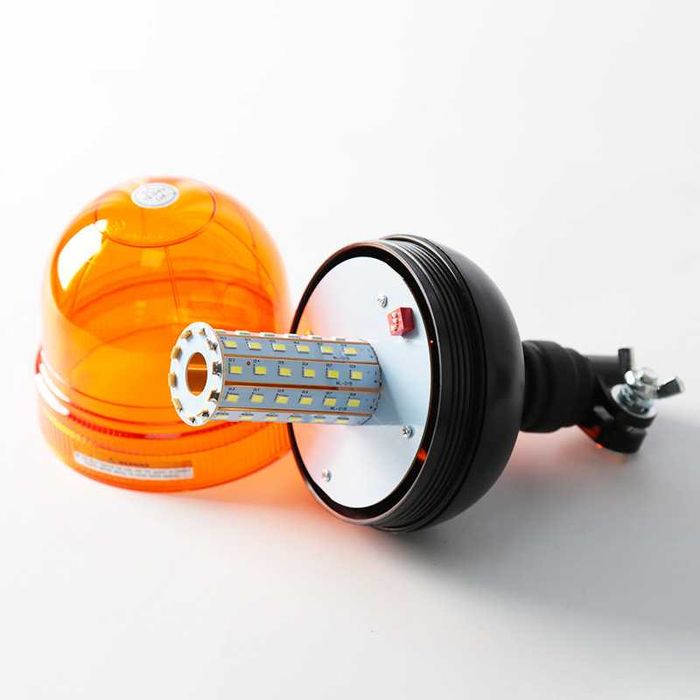 LED ЛЕД Аварийна/сигнална лампа Маяк буркан 12 / 24V - На прът