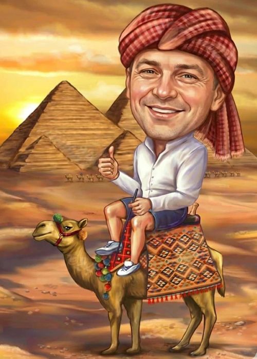 Карикатура по снимка , подарък карикатури дигитални , за мъж , за жена