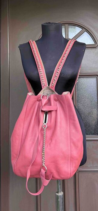 Jimmy Choo Echo 2way Rucsac sau Geanta Umar Caramiziu Piele Original