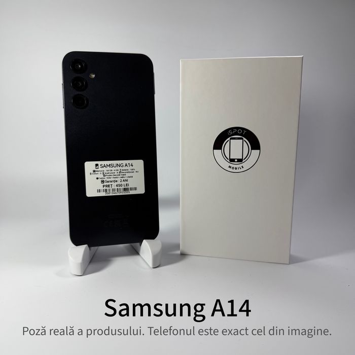 ispotmobile.ro Samsung Galaxy A14 64GB Black Garanție 2 ani