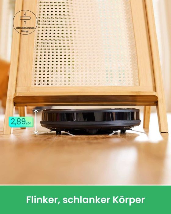 Роботизирана прахосмукачка Vactidy T6, тънка, тиха, WiFi//Alexa/Siri
