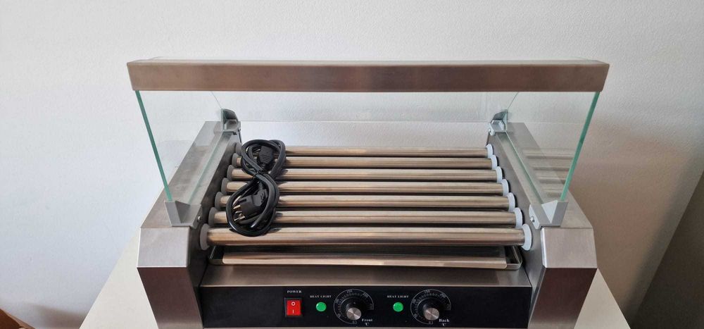 Aparat profesional hot-dog cu geam protectie-transport gratuit