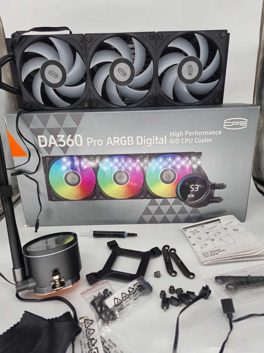 Cooler AIO PCCooler DA360 Pro ARGB Digital Black 1700/1200/115 AM4/AM5