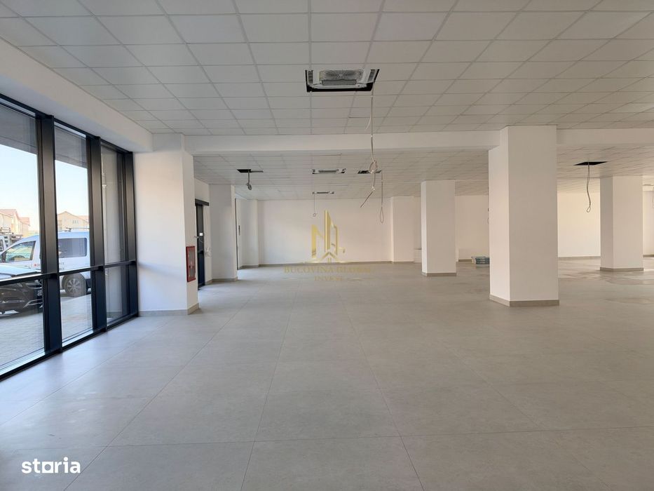 Spațiu comercial nou, 493.4 mp, vitrină 20 m, Suceava, zona Obcini
