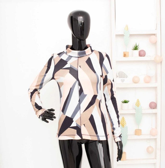 COS оригинална дамска блуза трико геометричен принт XS