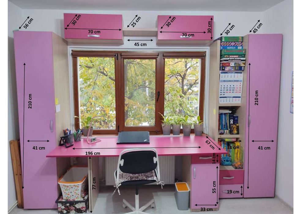 Mobilier cameră fetiță – stare foarte bună