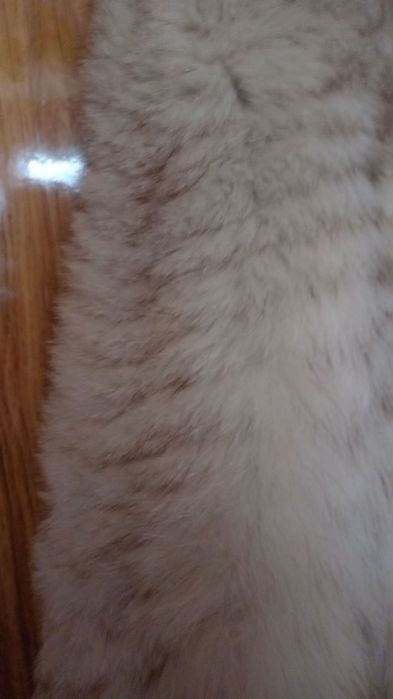 Ново палто естествен косъм от бяла лисица