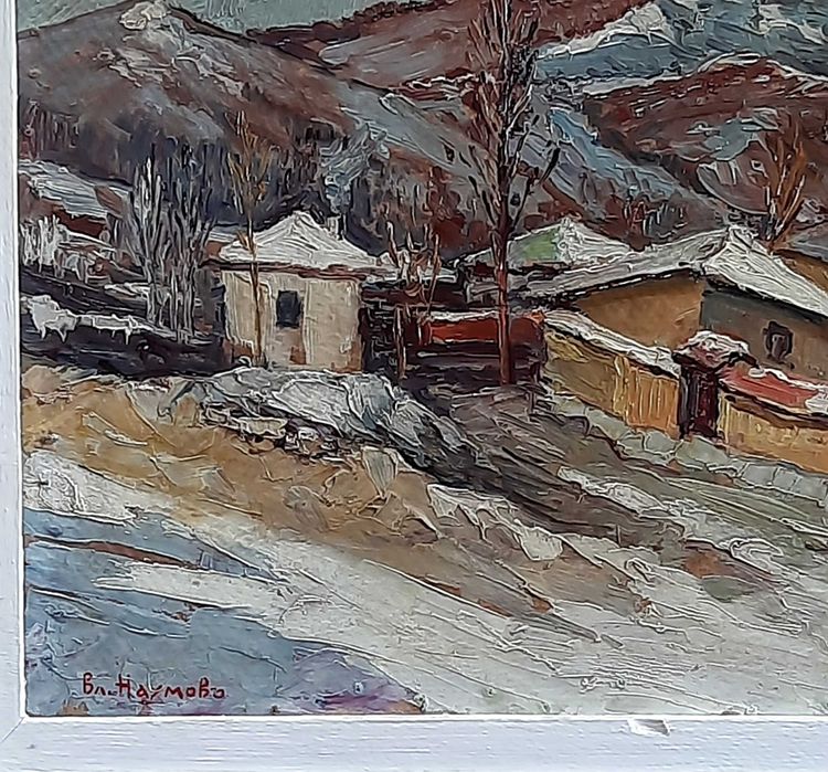 Картина на худ. Владимир Наумов/1897-1949/,"Квартал Бояна през зимата"